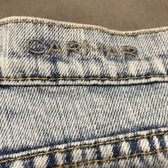 CARMAR Embroidered Diamond Cutoff Jean Shorts - Picture 5 of 8